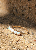 10ct gold antique 5 opal ring band