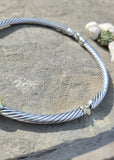 DAVID YURMAN 925 Sterling & 14k gold chocker necklace