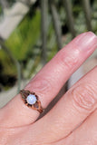 10k gold Victorian opal & diamond antique ring