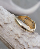 10k gold diamond SNAKE estate ring band - size 11.75