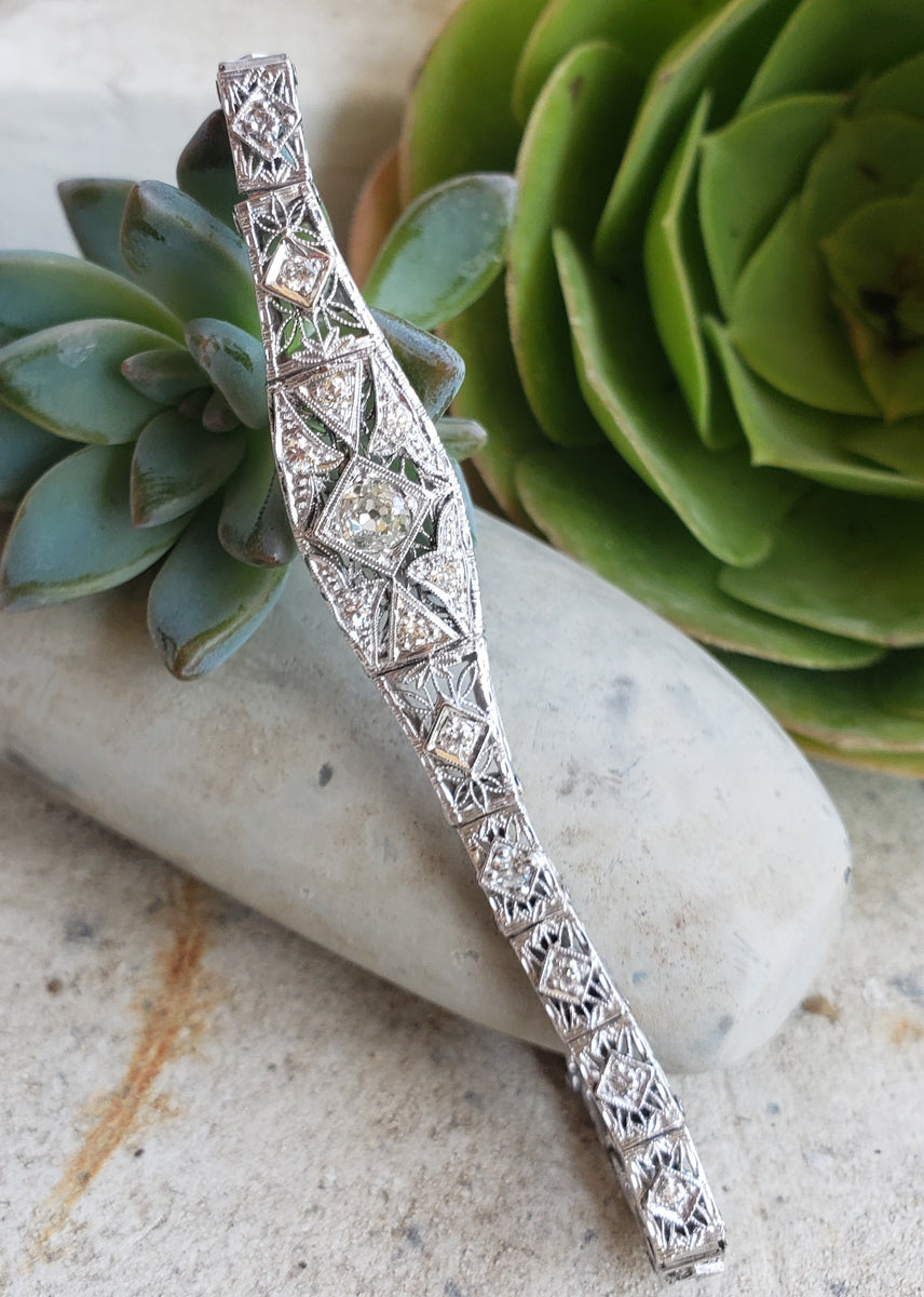 Art deco filigree bracelet deals