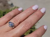 platinum & 14k gold two tone Art Deco c.1920's diamond engagement ring - apx .54ct tw