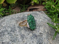 10k gold two tone Art Deco jade & diamond estate ring