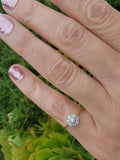18ct & platinum two tone diamond cluster ring