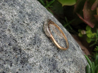 14k gold two tone 4 diamond estate Deco c.1930's ring