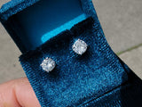 14k white gold diamond stud earrings - .72ct tw