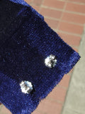 14k white gold Aquamarine studs