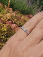 Platinum diamond channel vintage estate band
