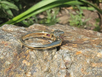 14k gold two tone vintage diamond & ruby engagement wedding ring