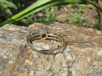 14k gold two tone vintage diamond & ruby engagement wedding ring