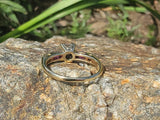 14k gold two tone vintage diamond & ruby engagement wedding ring