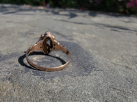 12k gold Victorian turquoise and pearl estate ring