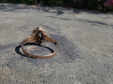 12k gold Victorian turquoise and pearl estate ring