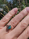 12k gold Victorian turquoise and pearl estate ring