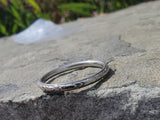 platinum 1.98mm vintage engraved wedding band - size 6.2