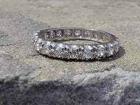 Platinum diamond estate eternity band - size 5.25