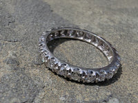 Platinum diamond estate eternity band - size 5.25