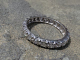 Platinum diamond estate eternity band - size 5.25