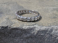 Platinum diamond estate eternity band - size 5.25