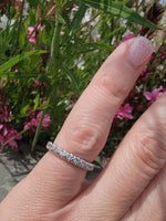Platinum diamond estate eternity band - size 5.25