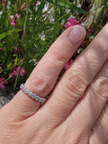 Platinum diamond estate eternity band - size 5.25