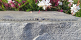 18k white gold c.1920's Deco filigree diamond & blue sapphire bracelet