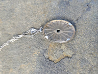 14k white gold Deco c.1920's diamond filigree necklace pendant