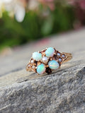 10k gold Victorian opal & pearl antique ring