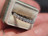 Platinum diamond estate eternity band - size 5.25