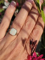 14k white gold Deco c.1920's BELAIS opal ring