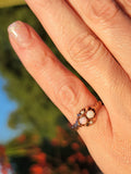 10k gold Victorian opal & pearl antique ring