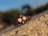 10k gold Victorian opal & pearl antique ring