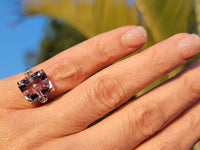 10k gold two tone amethyst & diamond estate ring