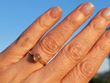 10k gold moonstone solitaire antique ring