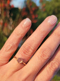 10k gold moonstone solitaire antique ring