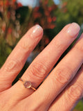 10k gold moonstone solitaire antique ring