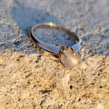 10k gold moonstone solitaire antique ring