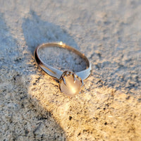 10k gold moonstone solitaire antique ring