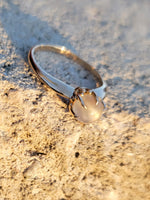 10k gold moonstone solitaire antique ring