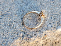 10k gold moonstone solitaire antique ring