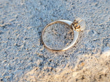 10k gold moonstone solitaire antique ring