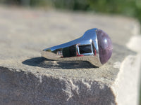 platinum natural Star Sapphire &onyx estate ring