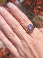 platinum natural Star Sapphire &onyx estate ring