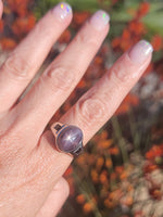 platinum natural Star Sapphire &onyx estate ring