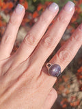 platinum natural Star Sapphire &onyx estate ring