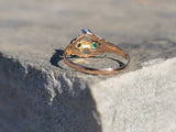 10ct gold emerald & opal antique Victorian ring