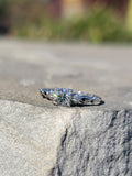 Platinum European cut diamond vintage engagement ring