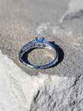 platinum Deco diamond vintage engagement ring
