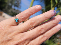 14k gold Victorian turquoise & pearl clover estate ring