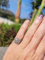 platinum top & 18k gold two tone Deco estate diamond ring